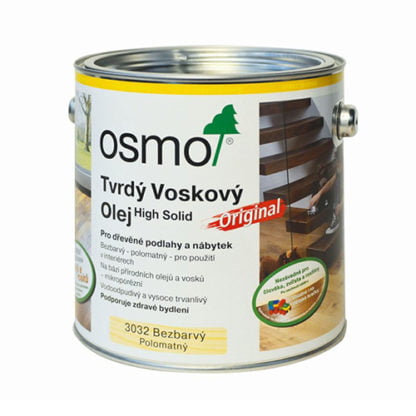 OSMO Tvrdý voskový olej, polomat 3032 bezbarvý 2.5l