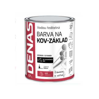 DENAS NA KOV-ZÁKLAD antikorozní barva na kov, 0100 bílá, 700 g