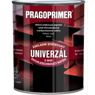Pragoprimer Univerzál S2035 základní barva na kov, 0110 šedá, 600 ml