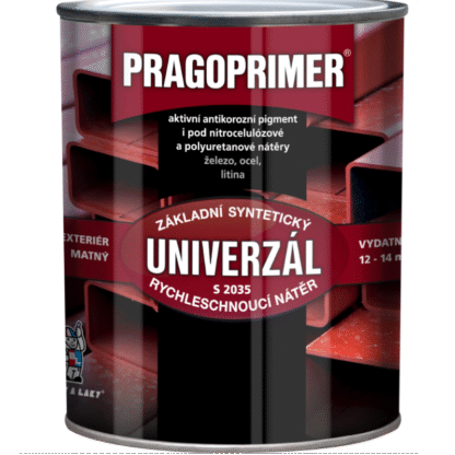 Pragoprimer Univerzál S2035 základní barva na kov, 0110 šedá, 600 ml