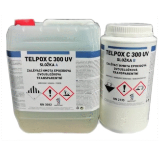 Telpox C300 UV sada, čirá pryskyřice 5,34 kg + tužidlo 1,66 kg