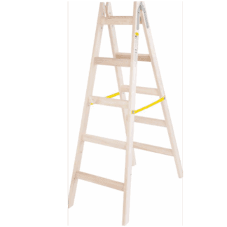 Žebřík Strend Pro, 5stupňový, dvojitý, malířský, dřevěný, 1,63 m, max. 150 kg