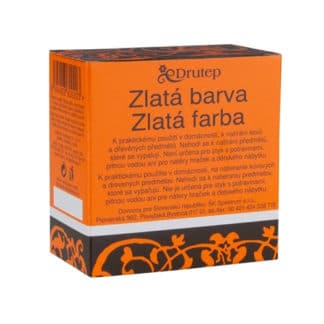 Drutep barva do domácnosti na kov a dřevo v prášku, zlatá, 5 g